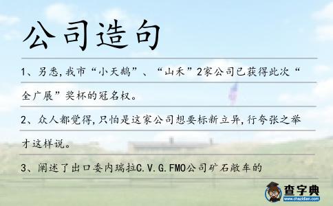 公司造句