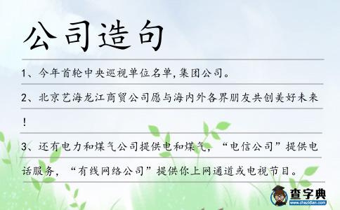 公司造句