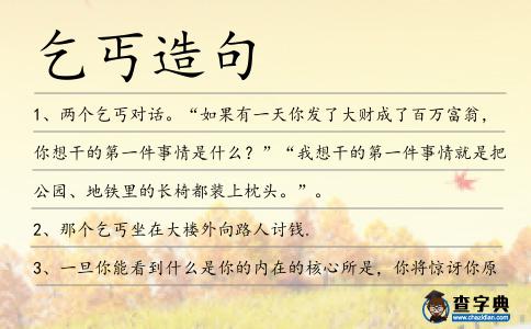乞丐造句