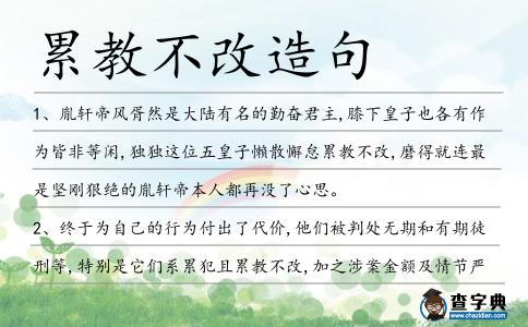 累教不改造句