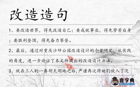 改造造句