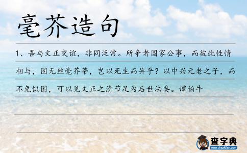 毫芥造句