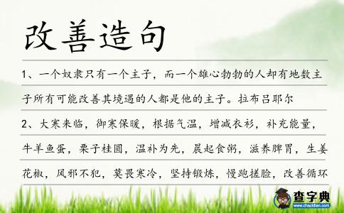 改善造句