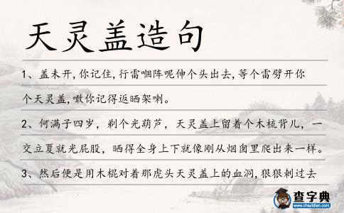 天靈蓋造句