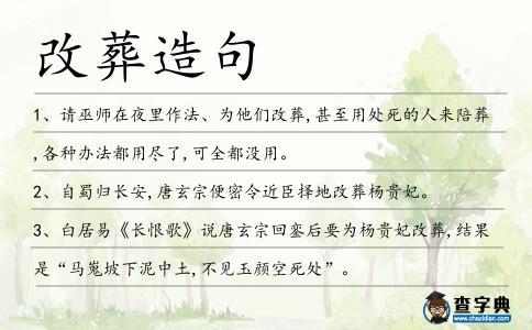改葬造句