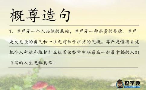 概尊造句