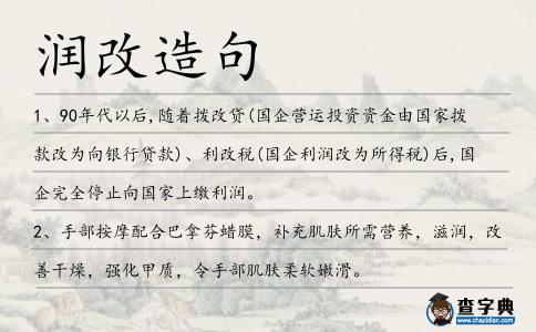 潤改造句