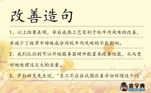 改善造句