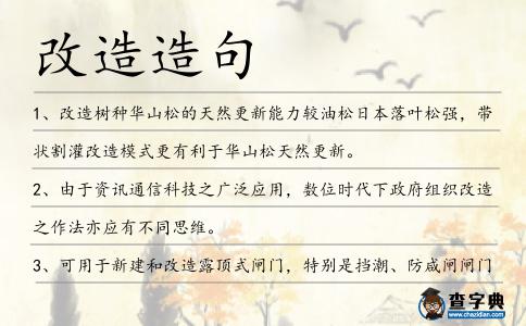 改造造句