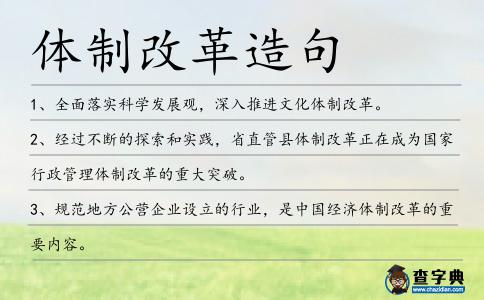 體制改革造句