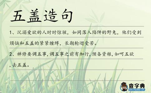五蓋造句
