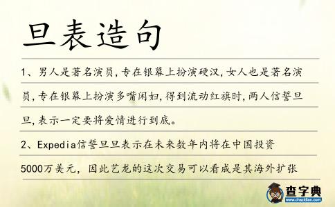 旦表造句