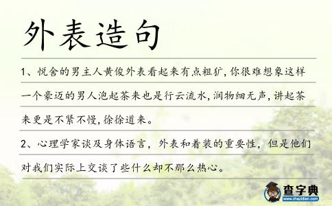 外表造句