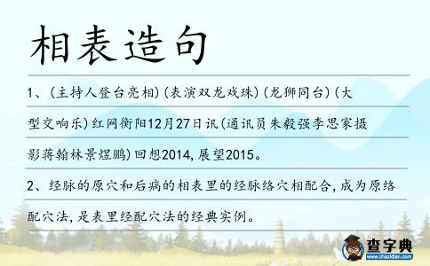 相表造句