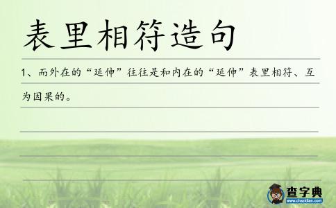 表里相符造句