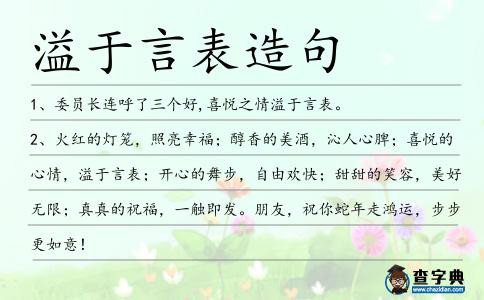 溢于言表造句