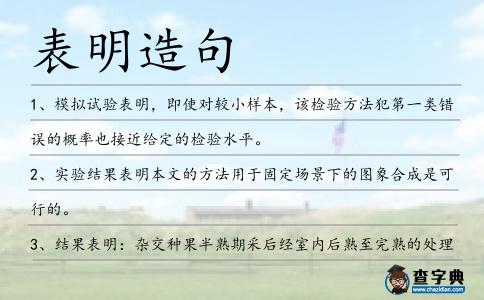 表明造句