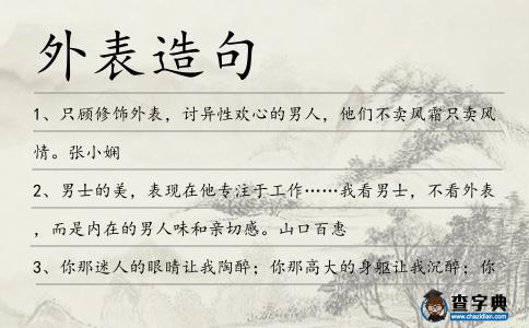 外表造句