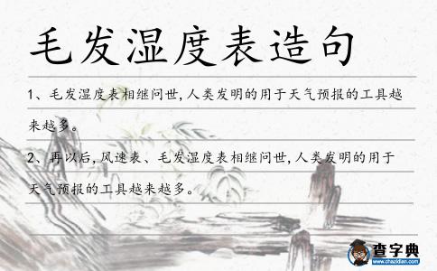 毛發濕度表造句