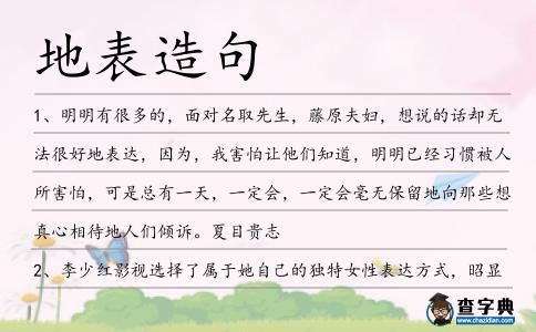 地表造句