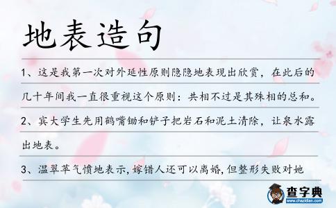 地表造句