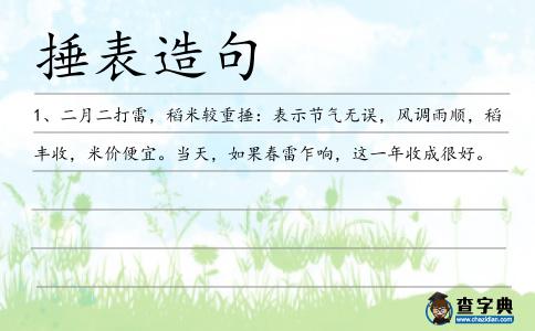 捶表造句