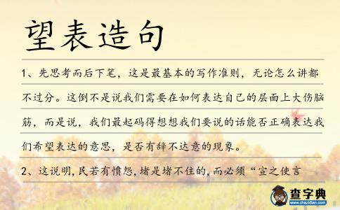 望表造句