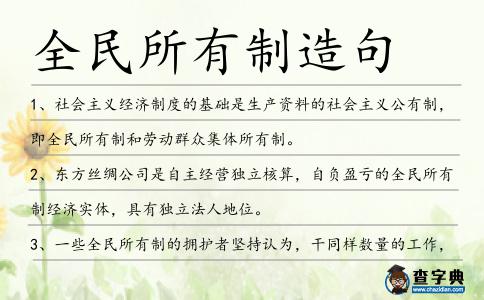 全民所有制造句