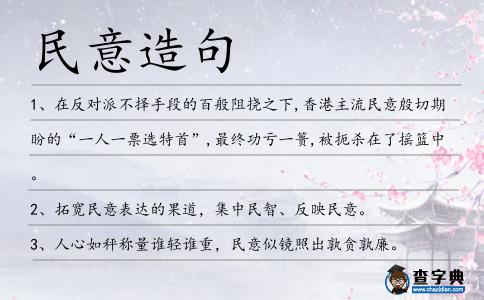 民意造句