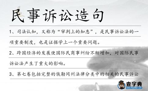 民事訴訟造句