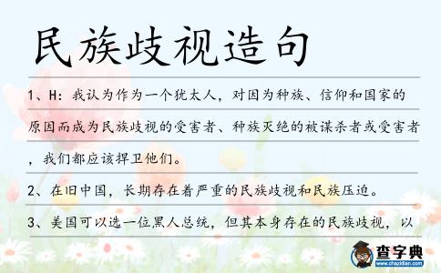 民族歧視造句