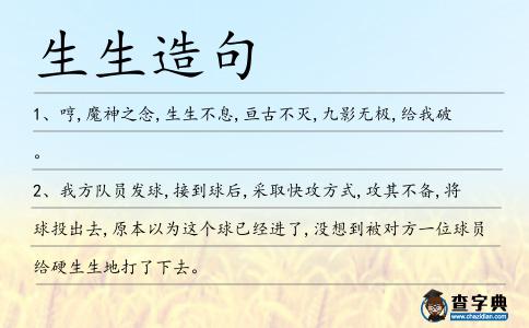 生生造句