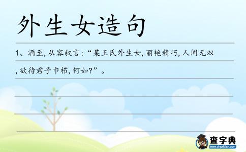外生女造句