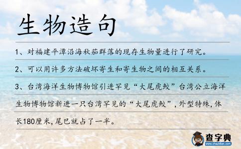 生物造句