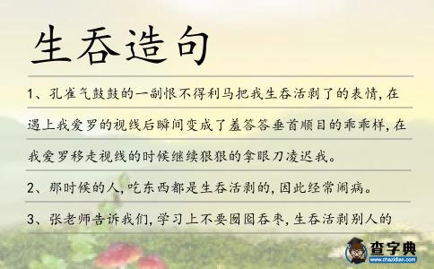 生吞造句