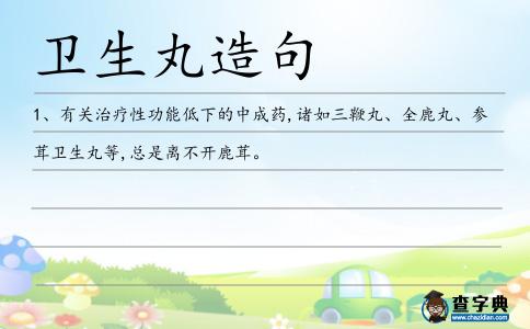 衛(wèi)生丸造句