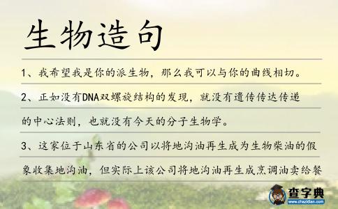 生物造句