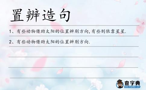 置辨造句