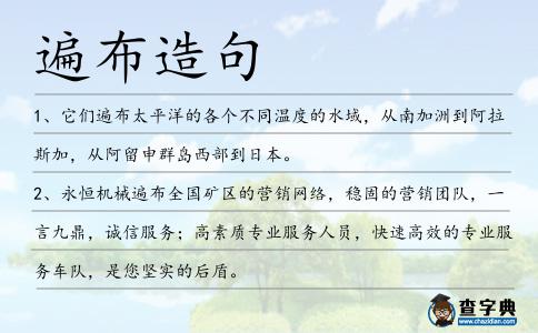 遍布造句