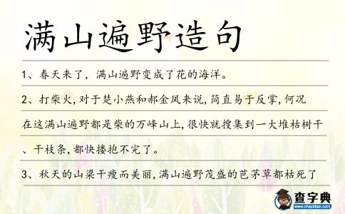 滿山遍野造句