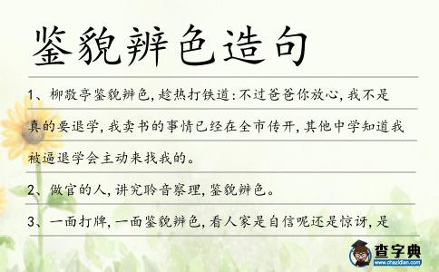 鑒貌辨色造句