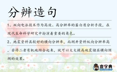 分辨造句