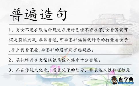 普遍造句