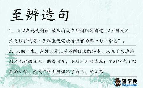 至辨造句