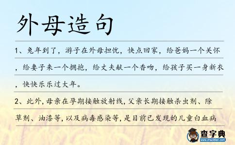 外母造句