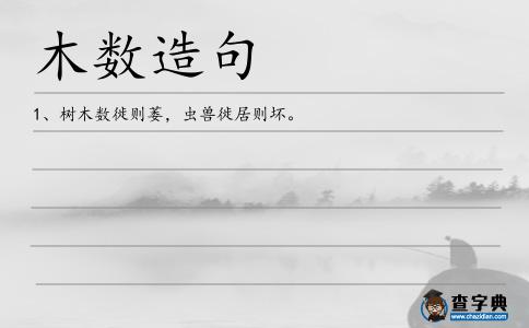 木數造句