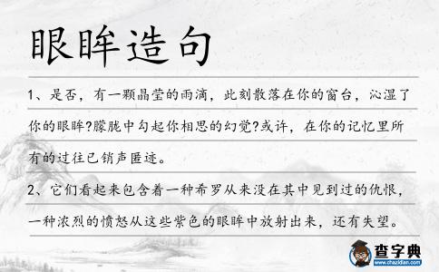 眼眸造句