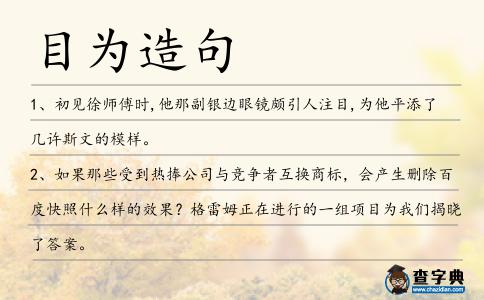 目為造句