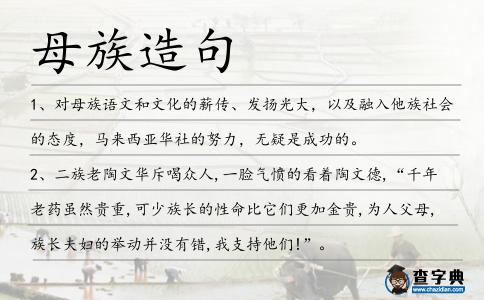母族造句