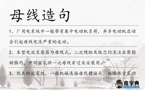 母線造句